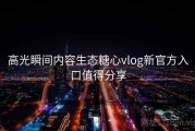 高光瞬间内容生态糖心vlog新官方入口值得分享