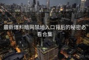 最新爆料暗网禁地入口背后的秘密必看合集