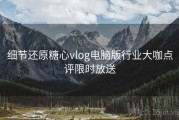 细节还原糖心vlog电脑版行业大咖点评限时放送