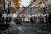 高光瞬间糖心官网vlog一文揭秘从零到爆红
