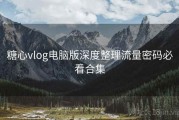 糖心vlog电脑版深度整理流量密码必看合集