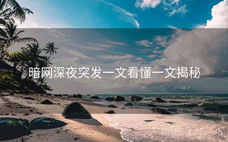 暗网深夜突发一文看懂一文揭秘 暗网深夜突发一文看懂一文揭秘